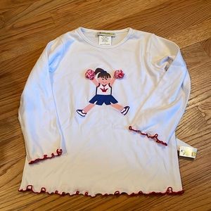NWT- Castles and Crowns long sleeve Tee-size 5-white with Cheerleader-PERFECT!